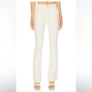 Hudson Jeans Barbara High Rise Baby Flare in Ecru